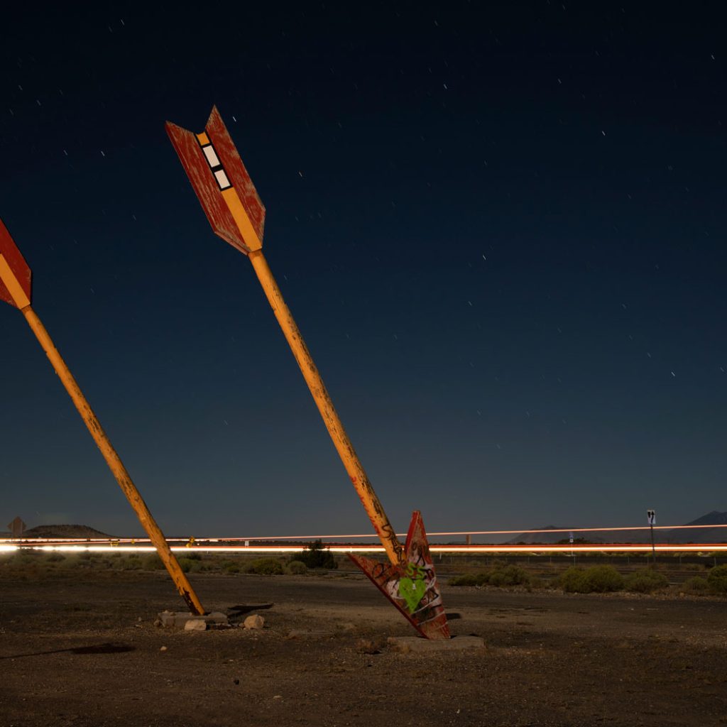 Twin Arrows in The Field Route 66 Arizona Poster Print - Multi - 16 x 48